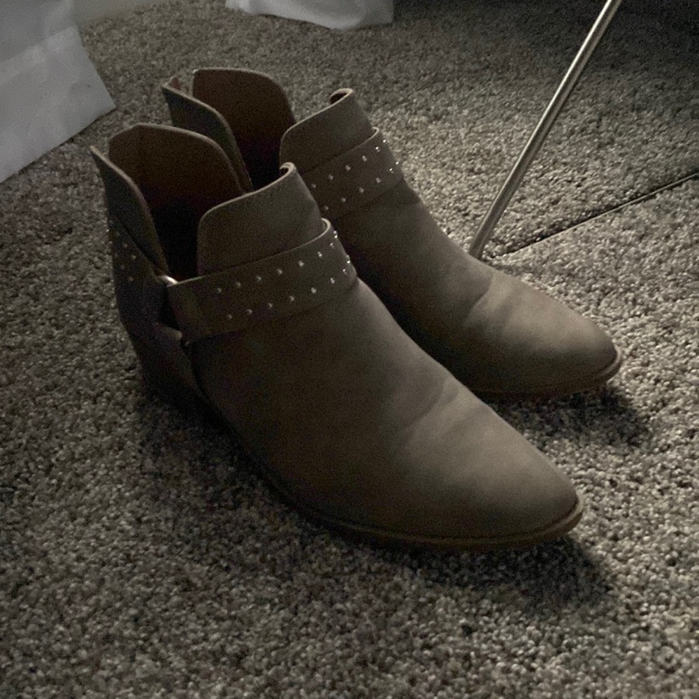 Soda. Tan boots. Size 8.5. Great condition